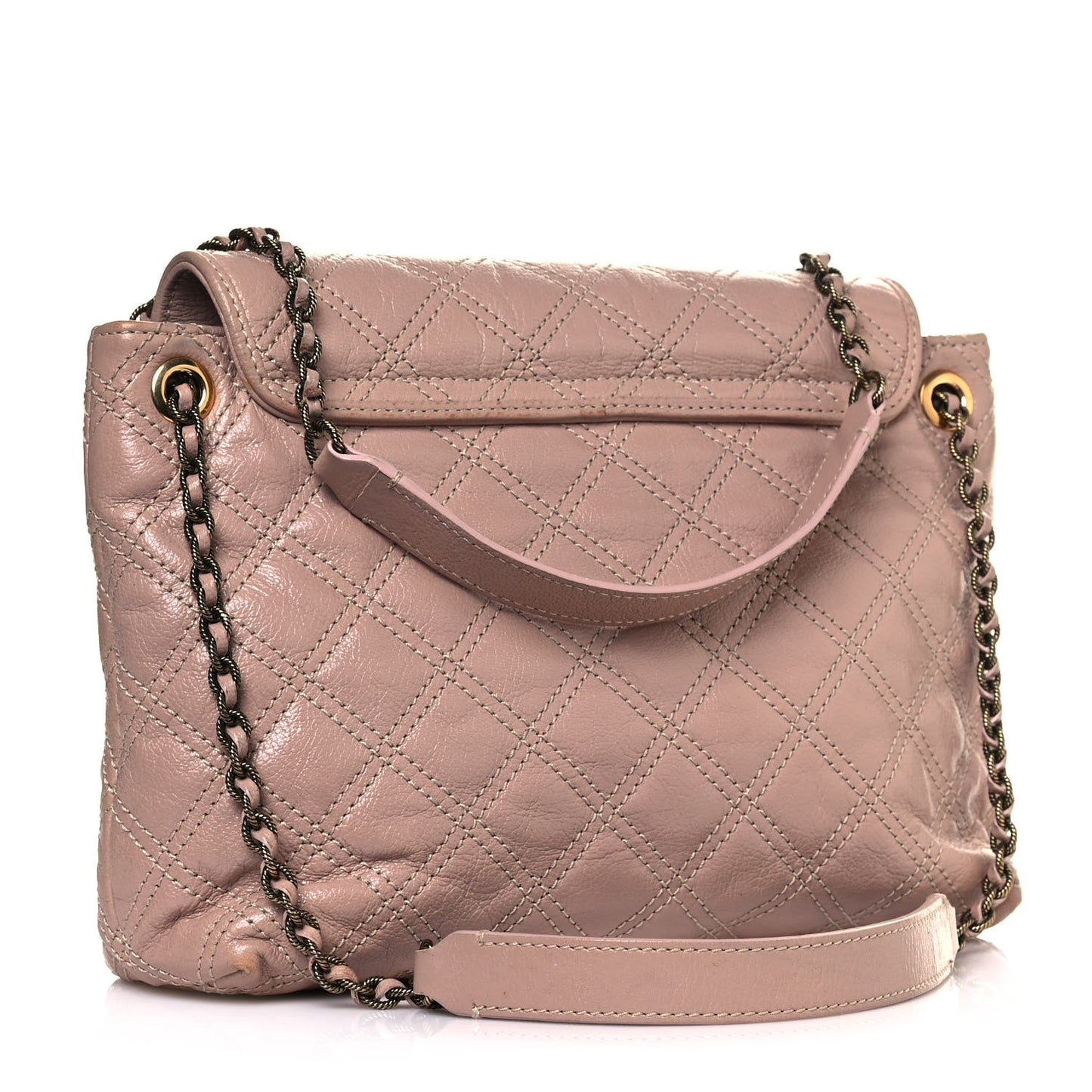 Lacquered Lambskin Baroque The Large Single Flap Blush