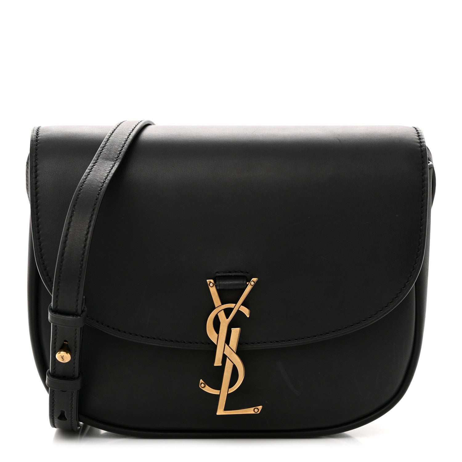 Saint Laurent Smooth Calfskin Monogram Medium Kaia Satchel Black 1 of 11
