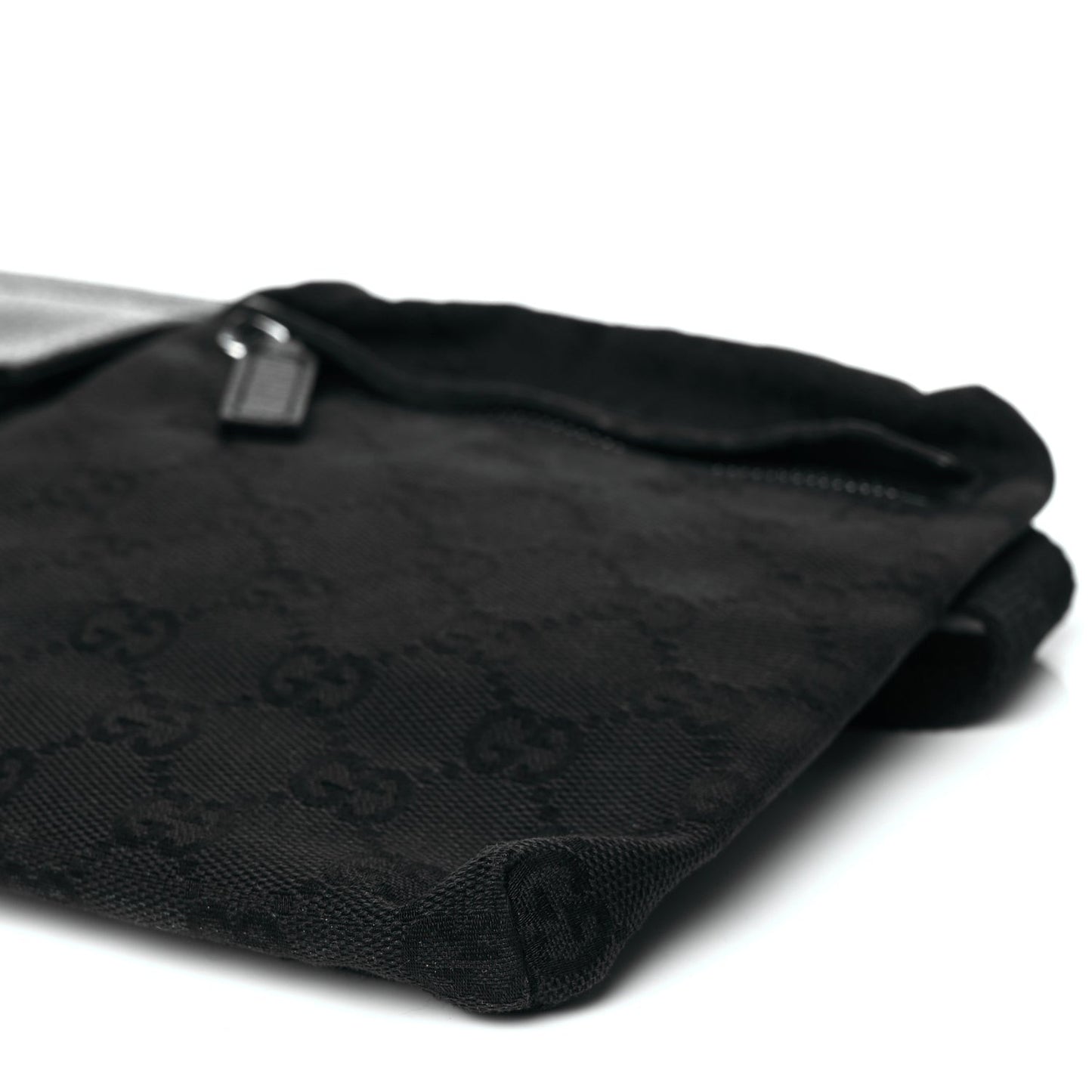 GG Monogram Double Pocket Belt Bag Black