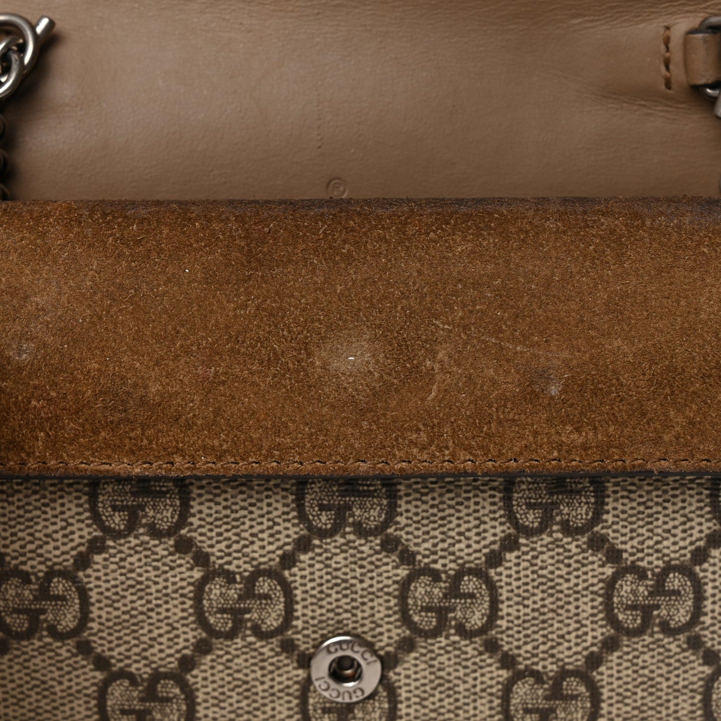 GG Supreme Monogram Super Mini Dionysus Shoulder Bag Taupe