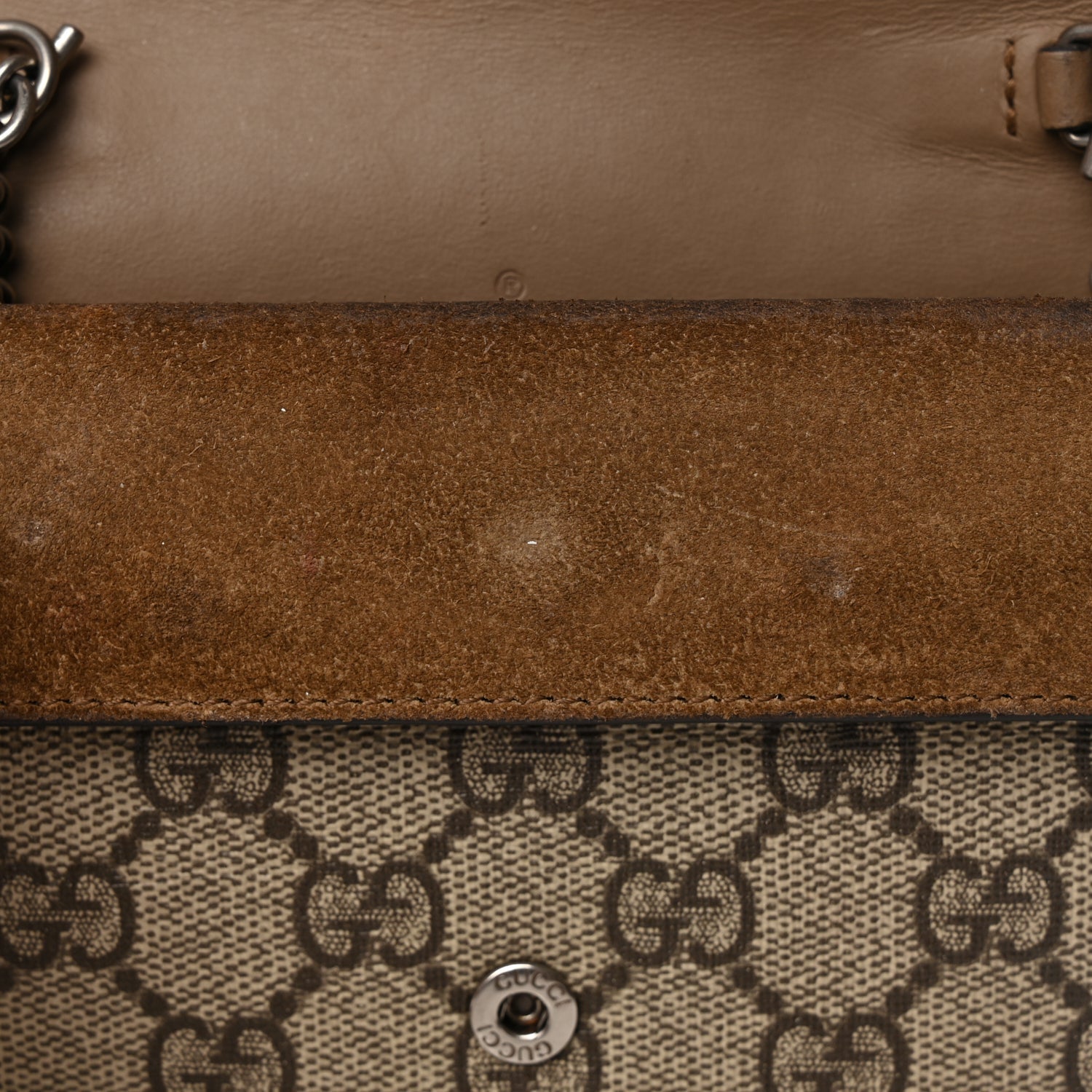 Gucci GG Supreme Monogram Super Mini Dionysus Shoulder Bag Taupe 10 of 11