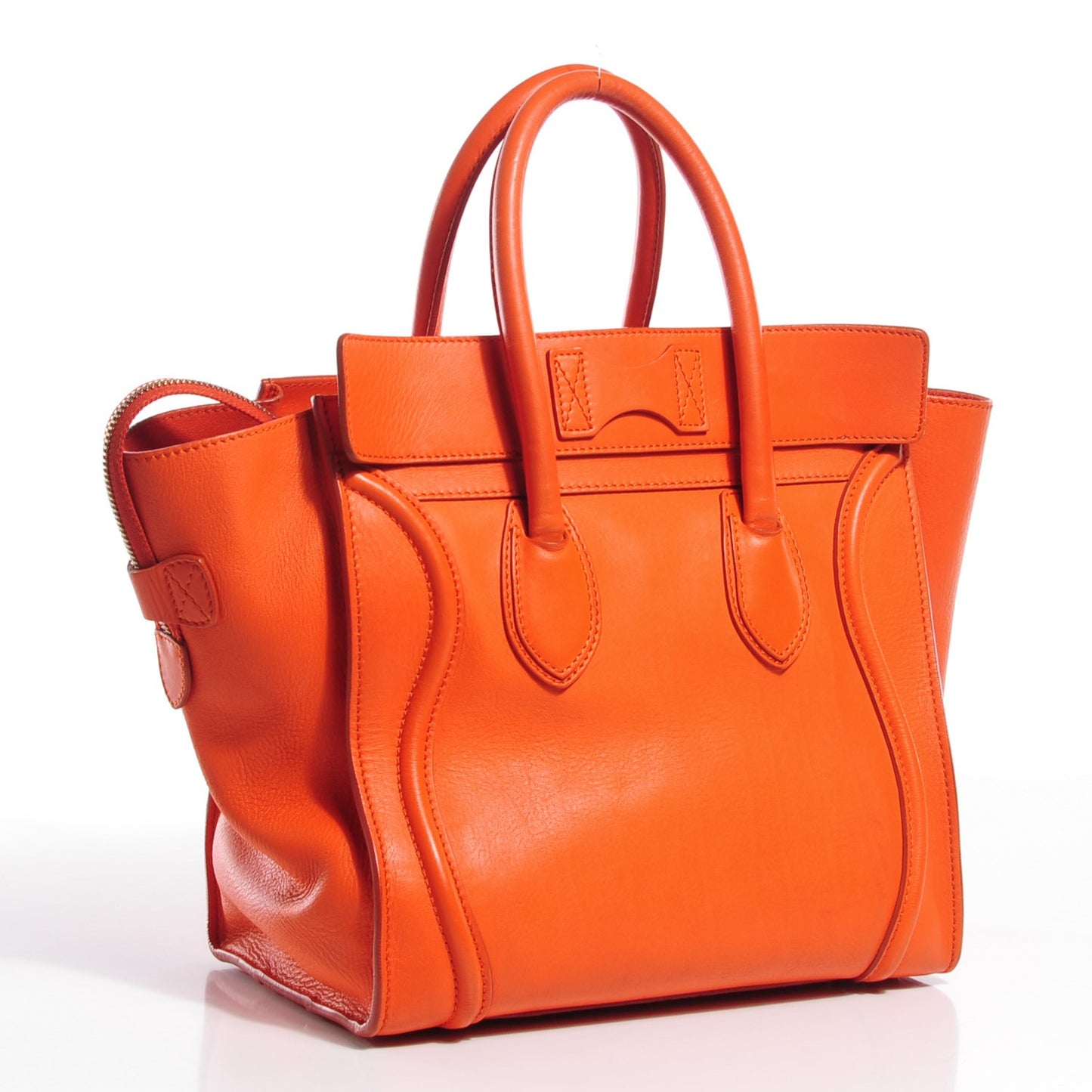 Smooth Calfskin Mini Luggage Orange