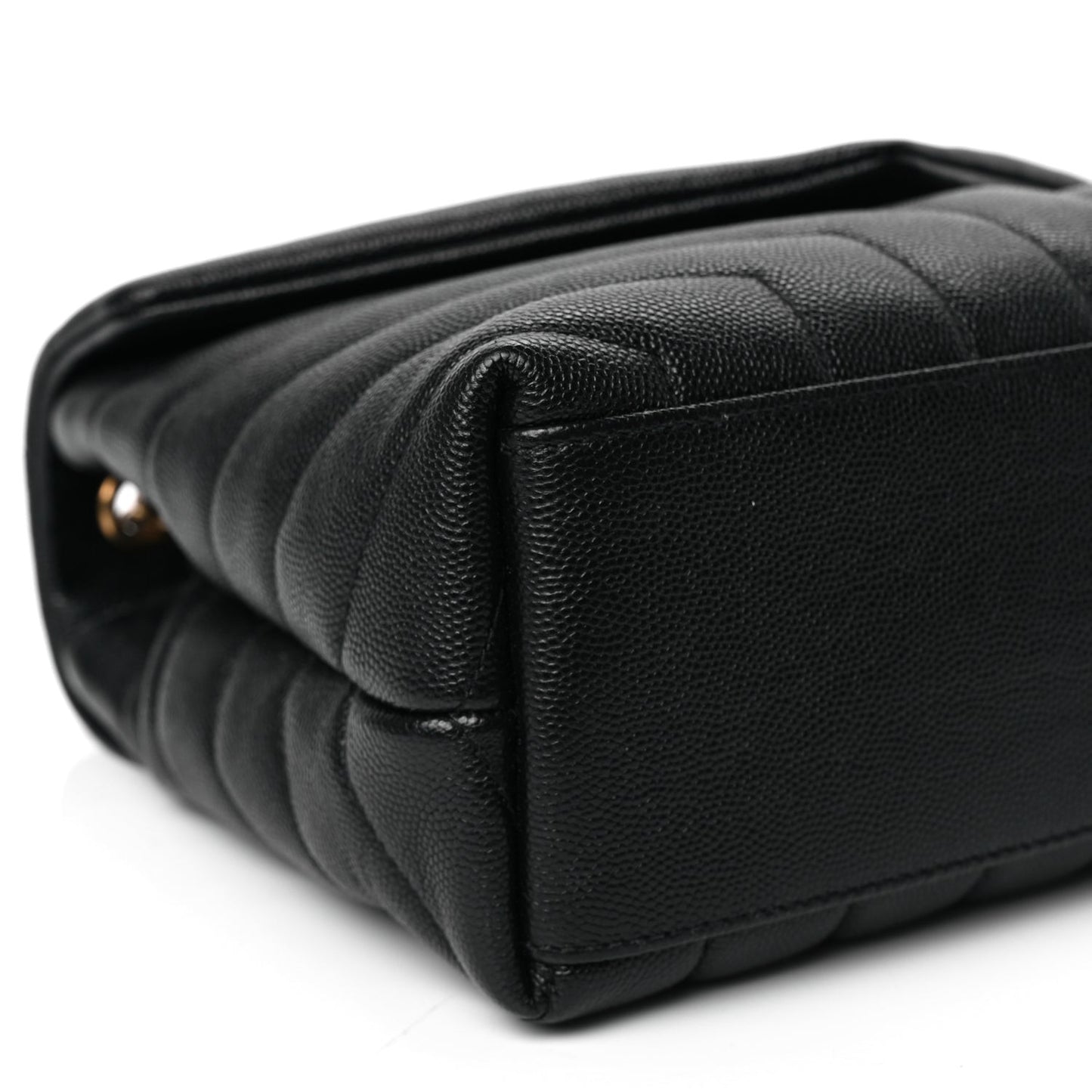 Grain de Poudre Calfskin Y Quilted Monogram Small Loulou Chain Satchel Black