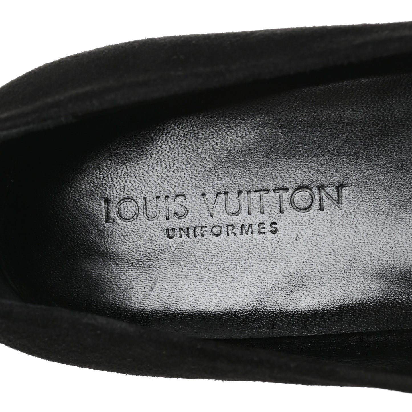 Suede Monogram Uniformes Ballet Flats 40 Black