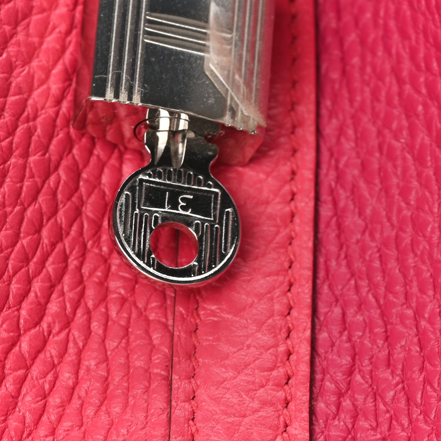 Hermes Taurillon Clemence Tri-Color Picotin Lock 18 PM Rose Extreme Rose Mexico Rouge De Coeur 7 of 9