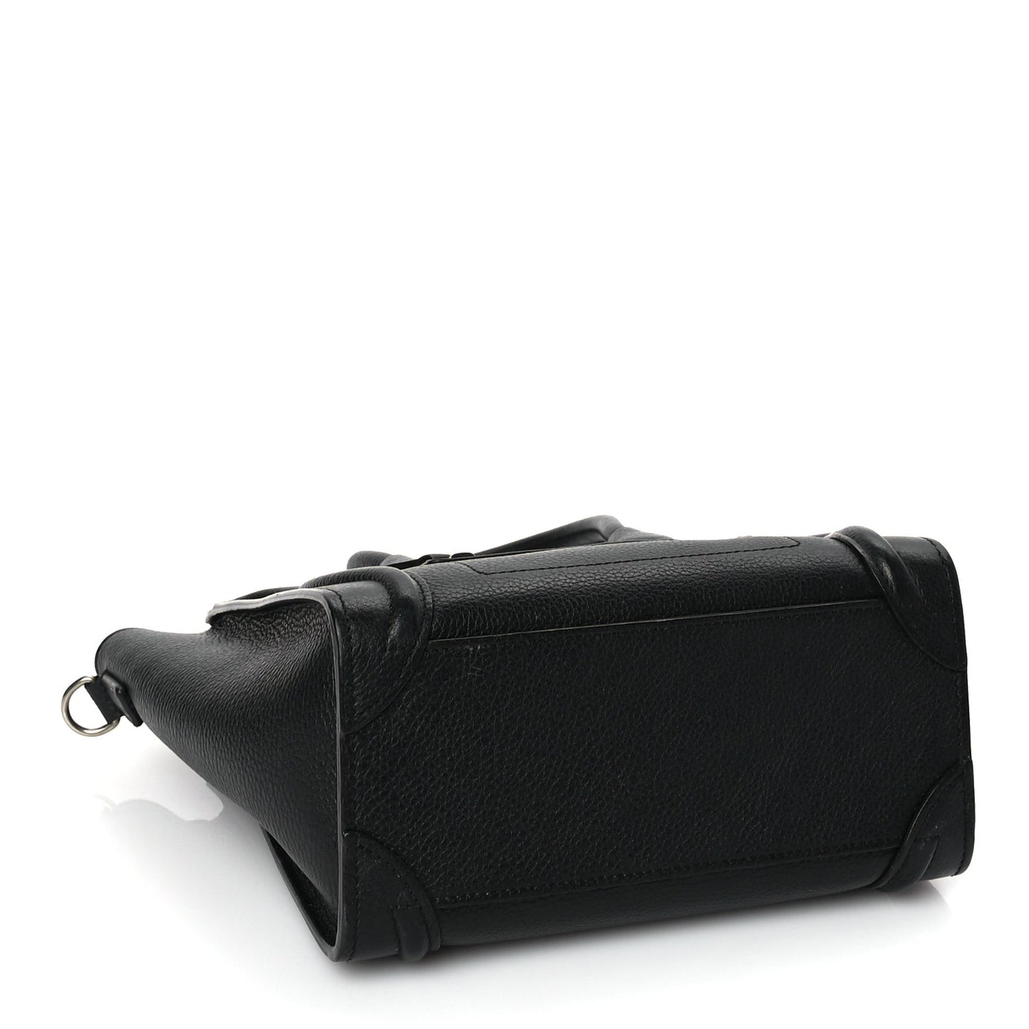 Drummed Calfskin Nano Luggage Black