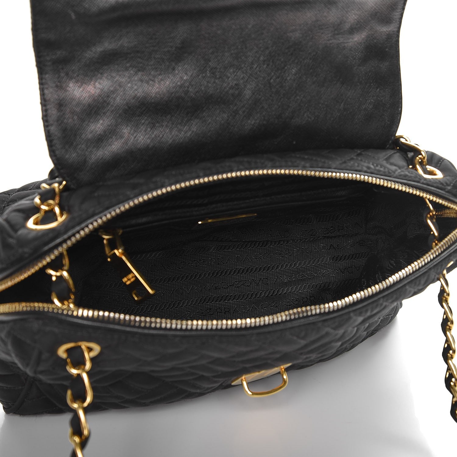 Prada Nylon Tessuto Impuntu Quilted Flap Black 6 of 11