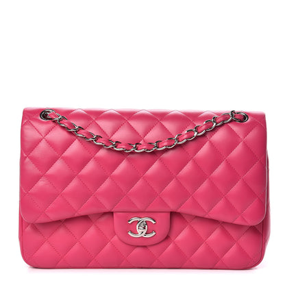 Chanel Lambskin Quilted Jumbo Double Flap Fuchsia 1 of 12