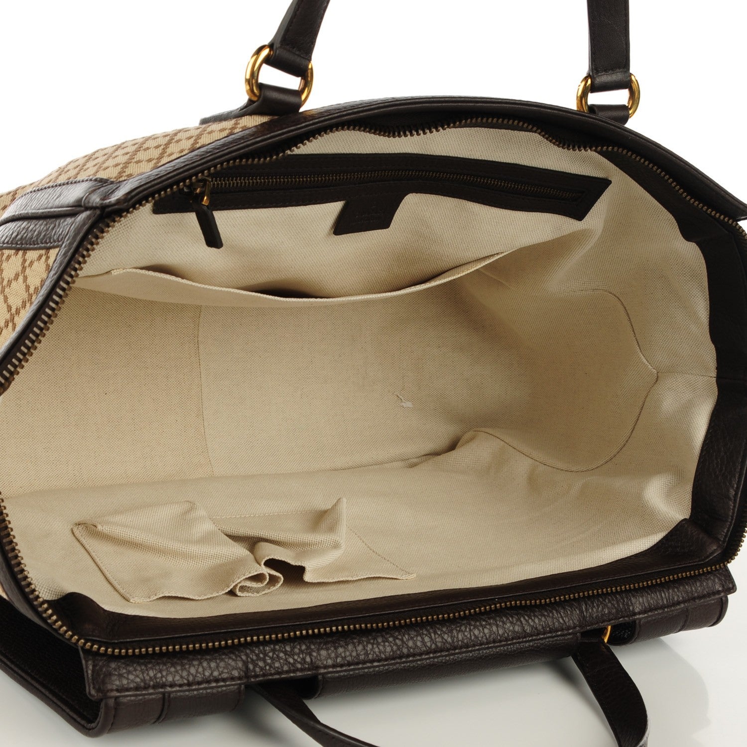 Gucci Diamante Cellarius Calfskin Medium 1973 Top Handle Bag Beige Ebony Cocoa 5 of 7
