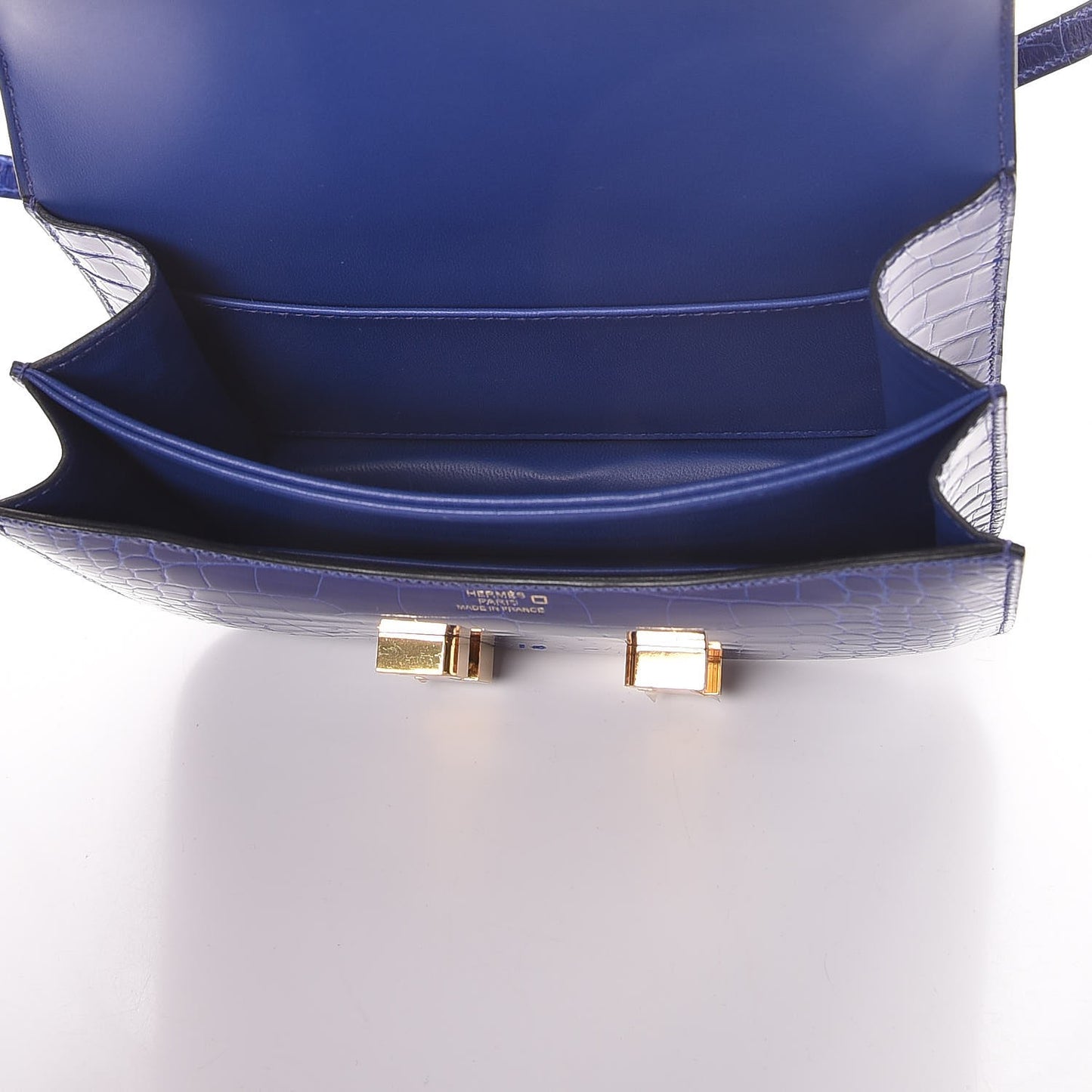 Shiny Alligator Constance 18 Bleu Electrique