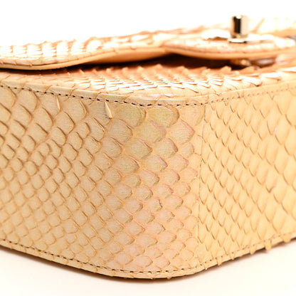 Chanel Iridescent Snakeskin Mini Rectangular Flap Beige 9 of 10