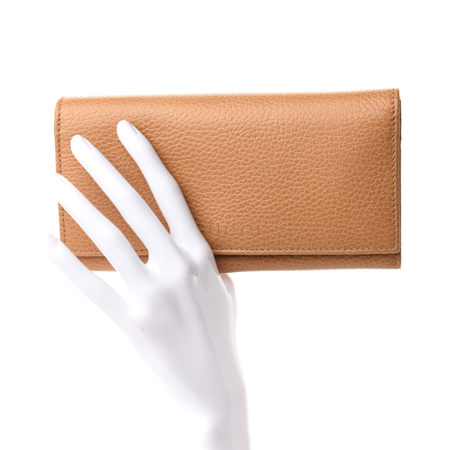 Gucci Dollar Calfskin Continental Flap Wallet Whisky 2 of 7