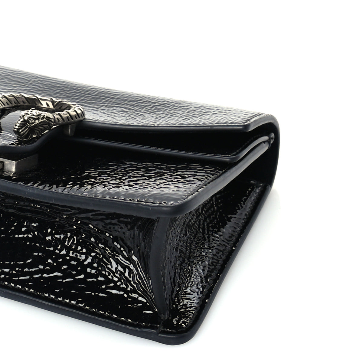 Gucci Crinkled Patent Mini Dionysus Shoulder Bag Black 8 of 8