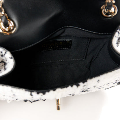 Chanel Tweed Braided Calfskin Mini My Own Frame Flap Grey Black 5 of 7