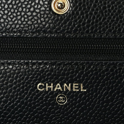 Chanel Caviar Quilted Wallet On Chain WOC Black 5 of 9