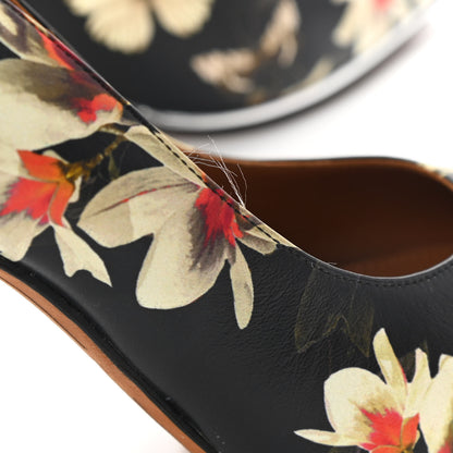 Givenchy Calfskin Floral Print Pointed Toe Pumps 37 Black Multicolor 9 of 9