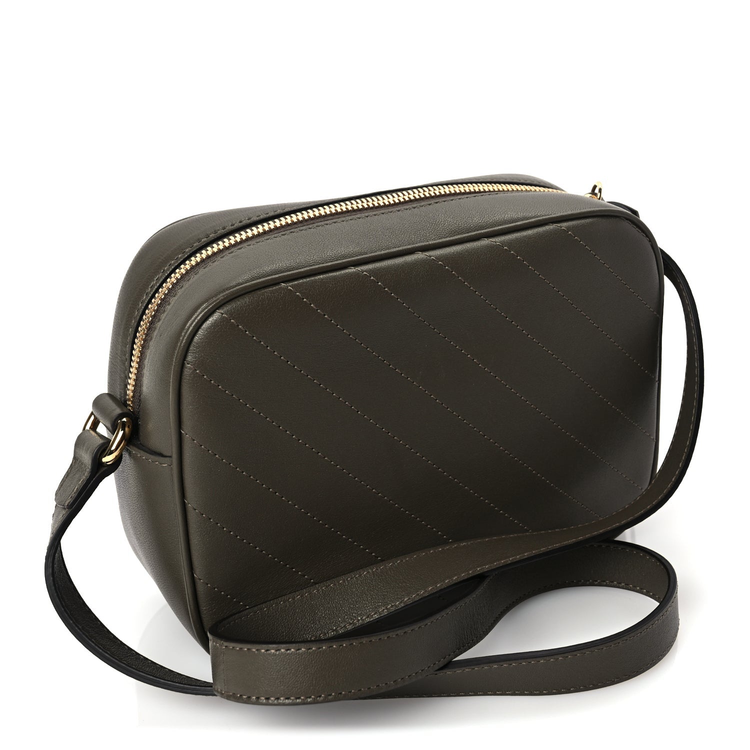 Gucci Sakai Be Green Calfskin Diagonal Stitched Small Blondie Shoulder Bag Craclet Brown 2 of 8