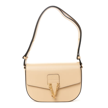 Versace Grained Calfskin Virtus Crossbody Bag Beige 1 of 12
