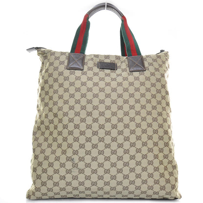 Gucci GG Monogram Large Web Handle Vertical Tote Dark Brown 1 of 9