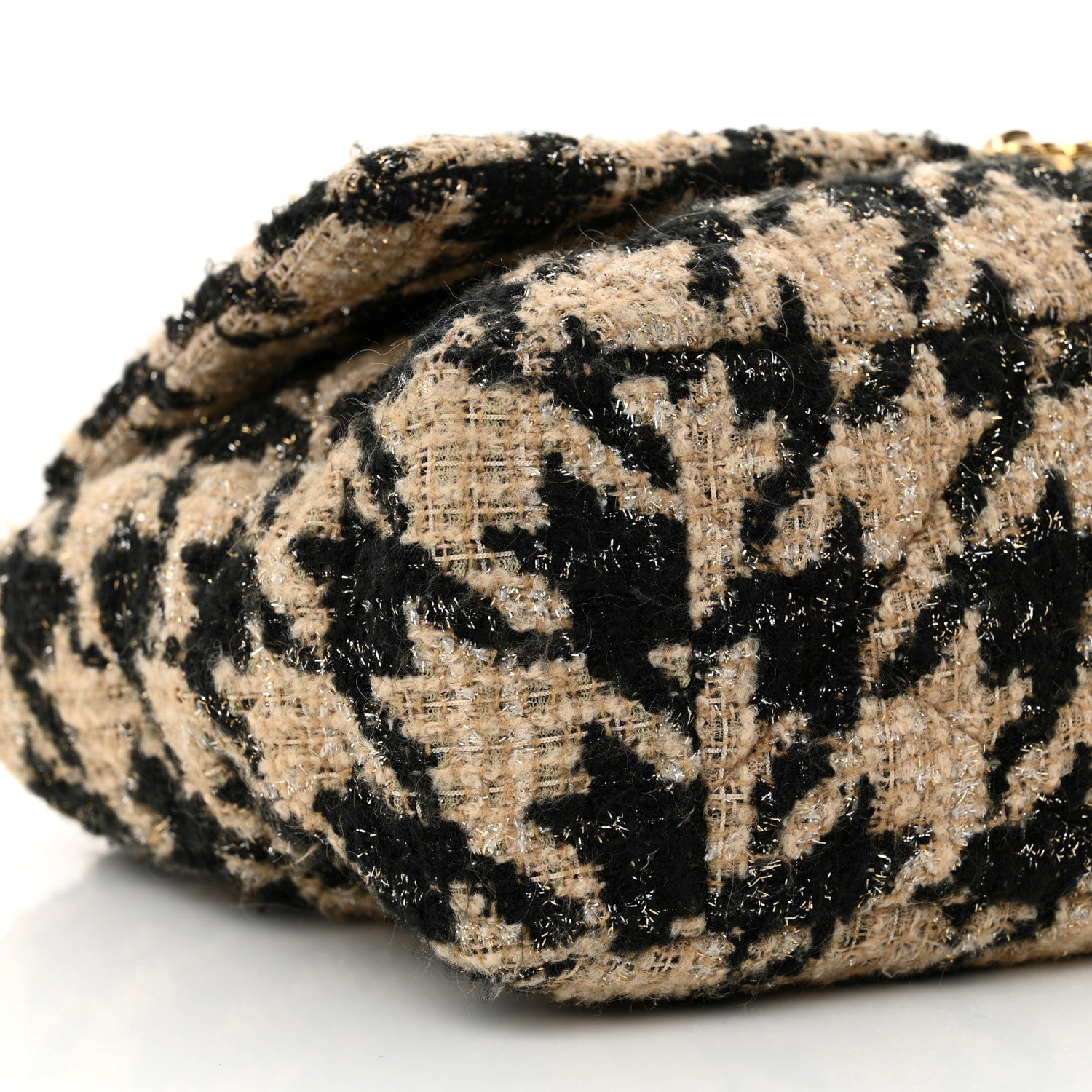 Chanel Tweed Maxi Chanel 19 Flap Beige Black 9 of 12