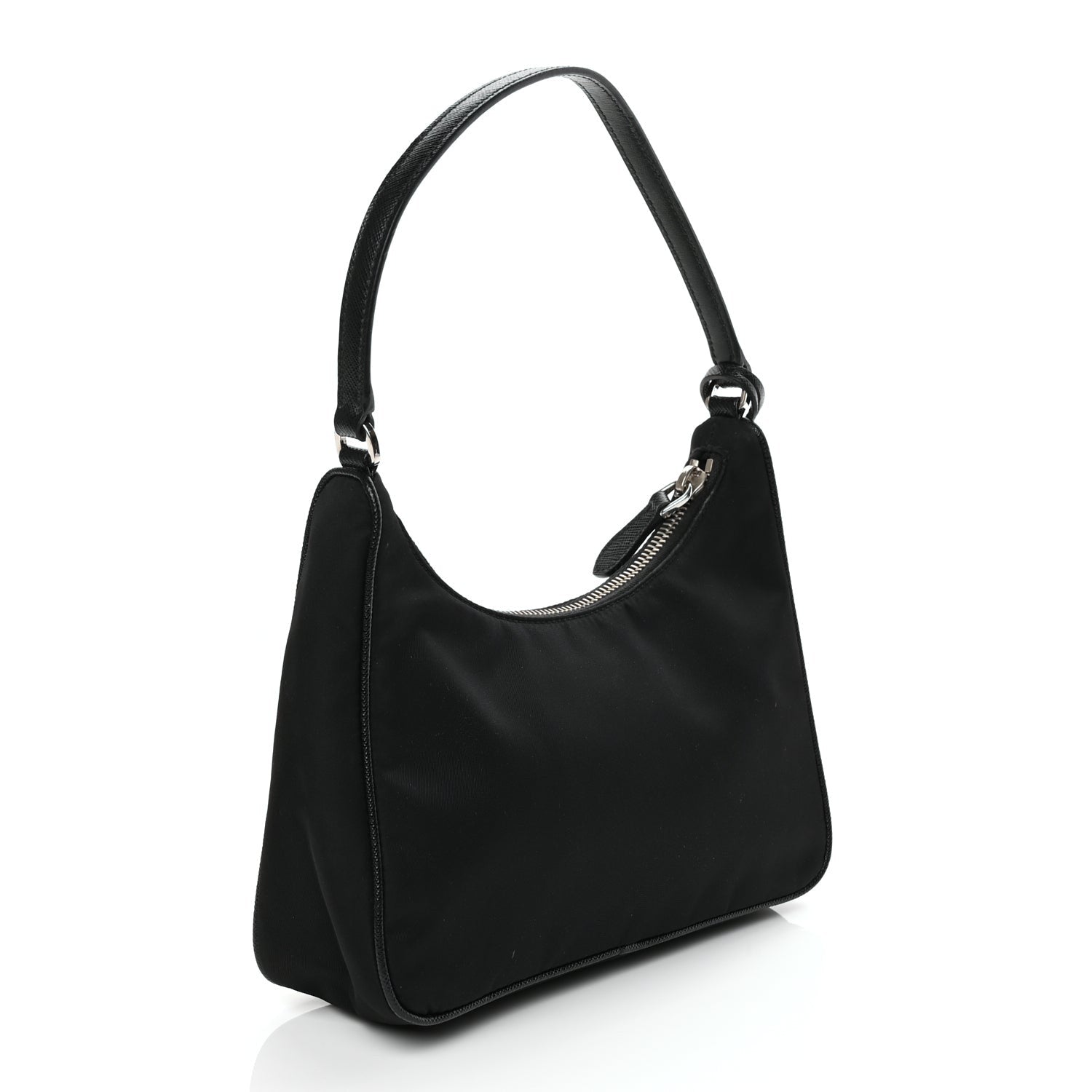 Prada Tessuto Nylon Saffiano Mini Re-Edition 2005 Bag Black 2 of 11