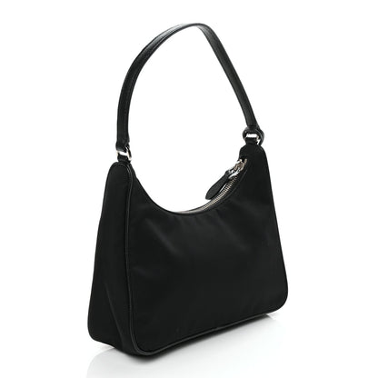 Prada Tessuto Nylon Saffiano Mini Re-Edition 2005 Bag Black 2 of 11