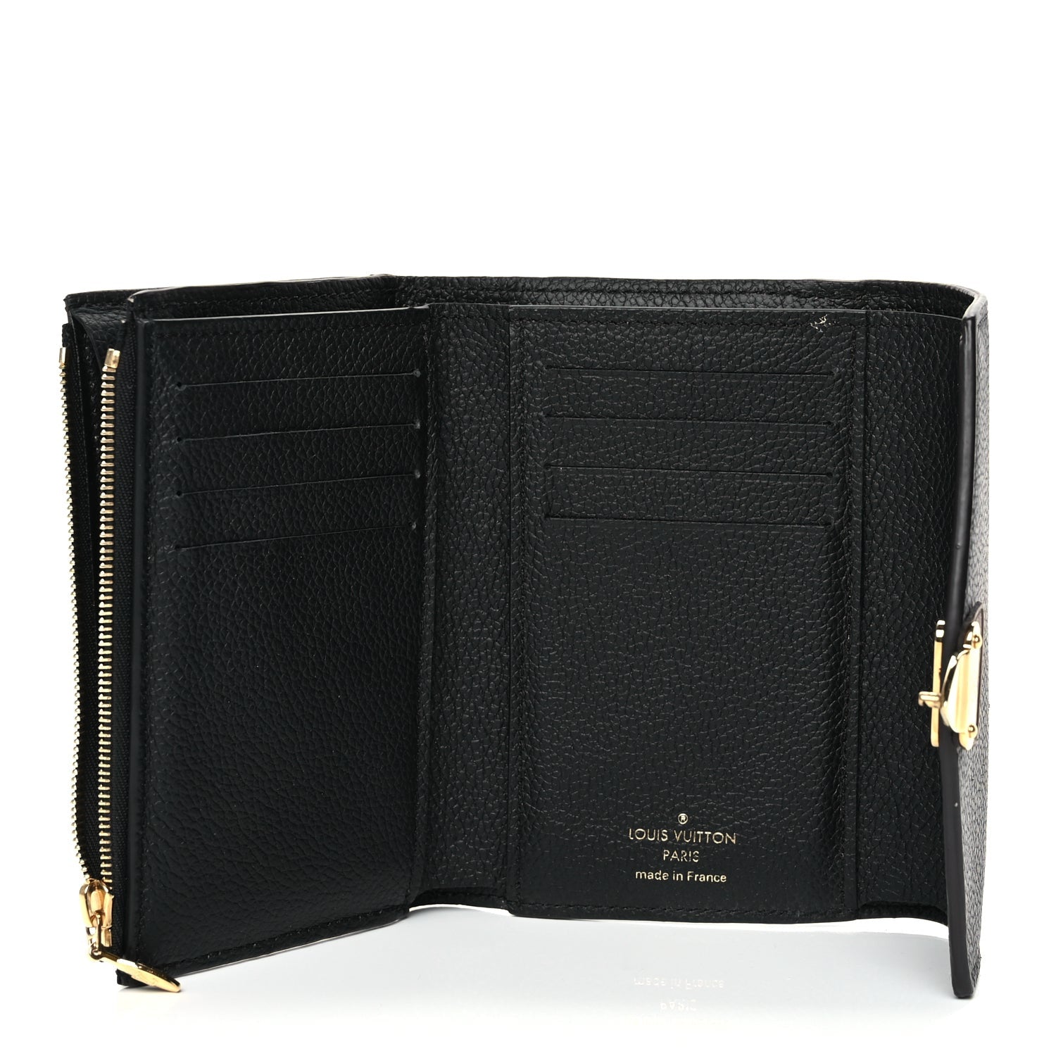 Louis Vuitton LOUIS VUITTON Monogram Pallas Compact Wallet NM Black 8 of 9
