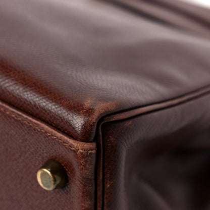 Hermes Courchevel Kelly Retourne 32 Chocolate 10 of 13