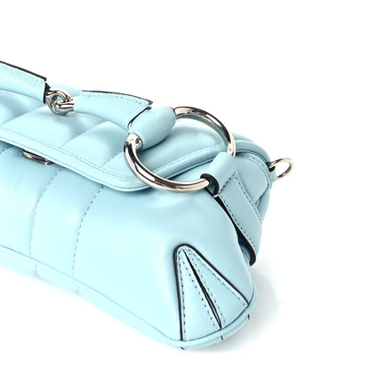 Gucci Nappa Vertical Matelasse Medium Maxi Horsebit Chain Shoulder Bag  Crystal Snow 8 of 8