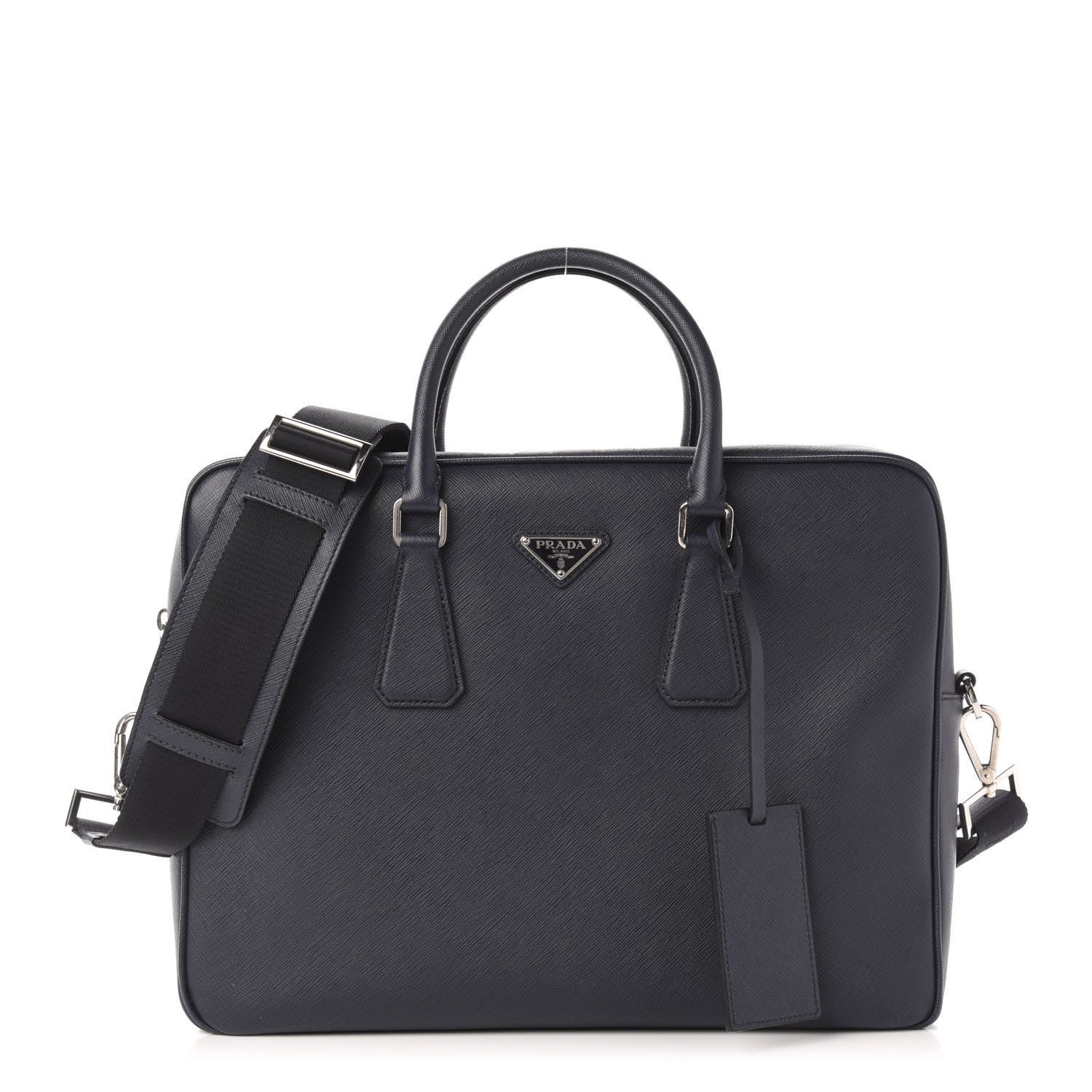 Prada Saffiano Travel Briefcase Baltico 1 of 11