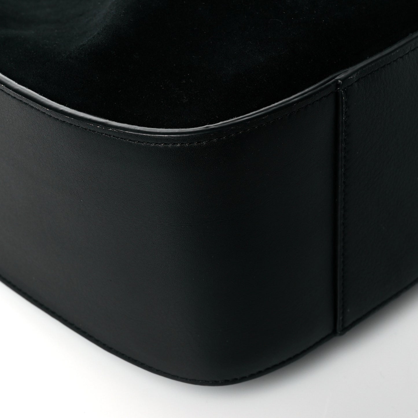 Calfskin Suede Medium Hammock Shoulder Bag Black