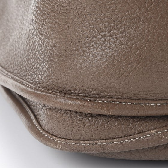 Hermes Taurillon Clemence Evelyne III GM Etoupe 9 of 12