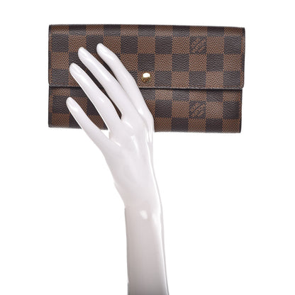 Louis Vuitton Damier Ebene Sarah Wallet 2 of 9