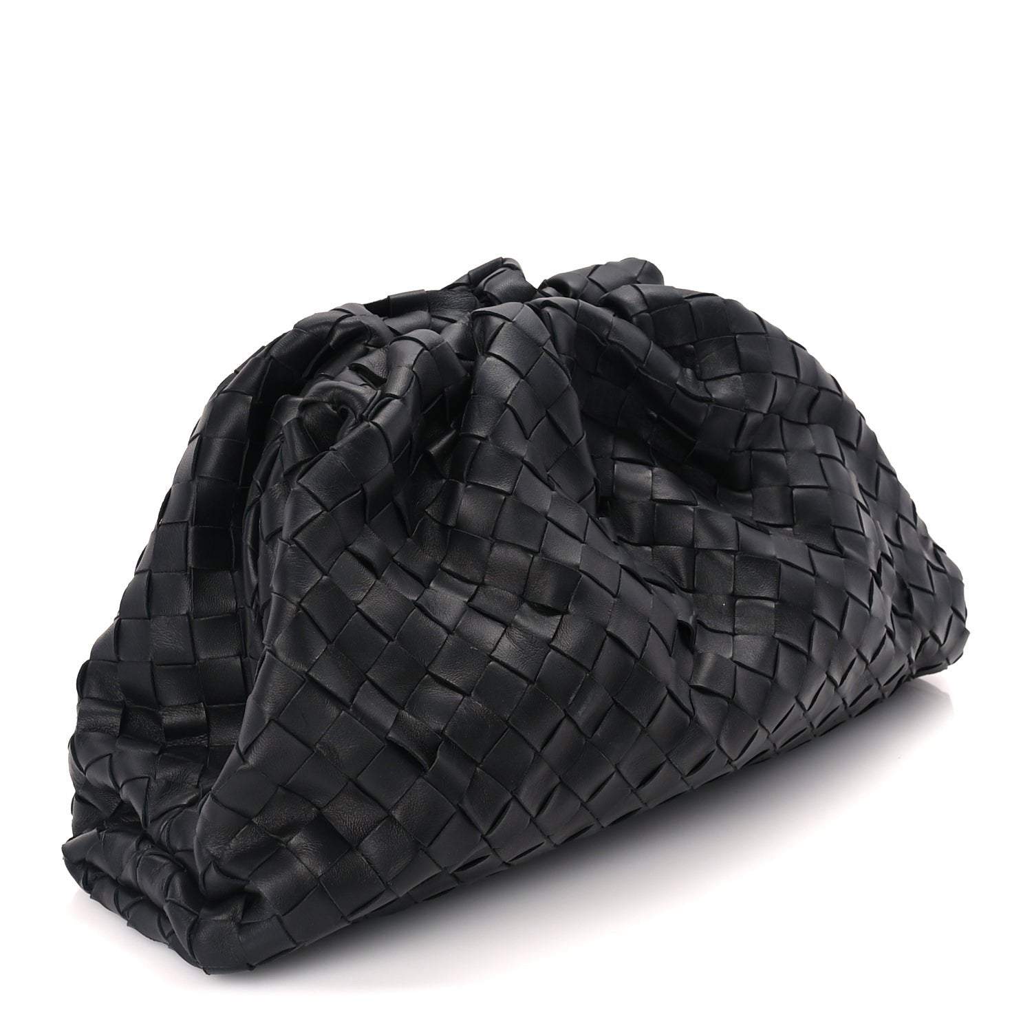 Bottega Veneta Nappa Maxi Intreccio The Pouch Oversized Clutch  Black 2 of 8