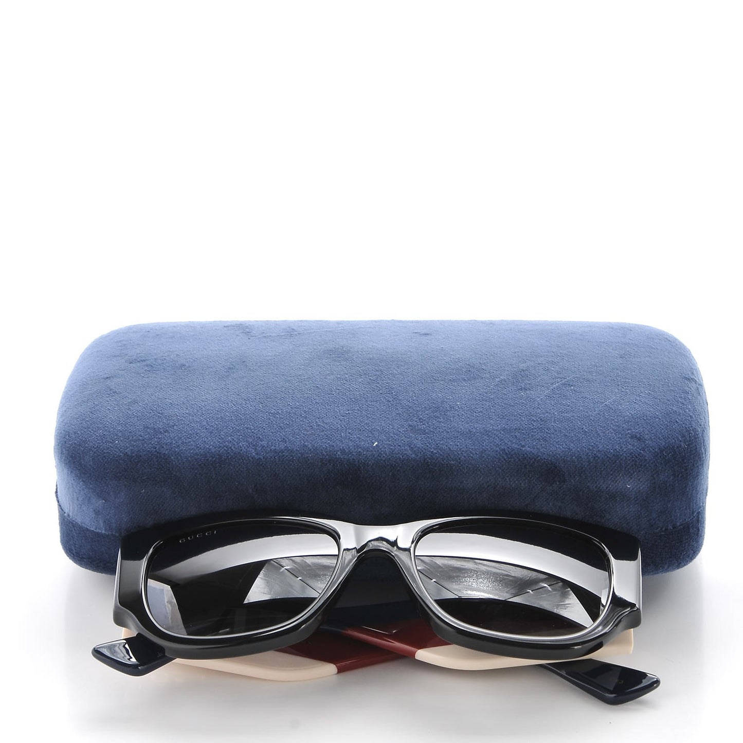 Acetate Web Oversized Frame Rectangle Sunglasses GG0276S Black