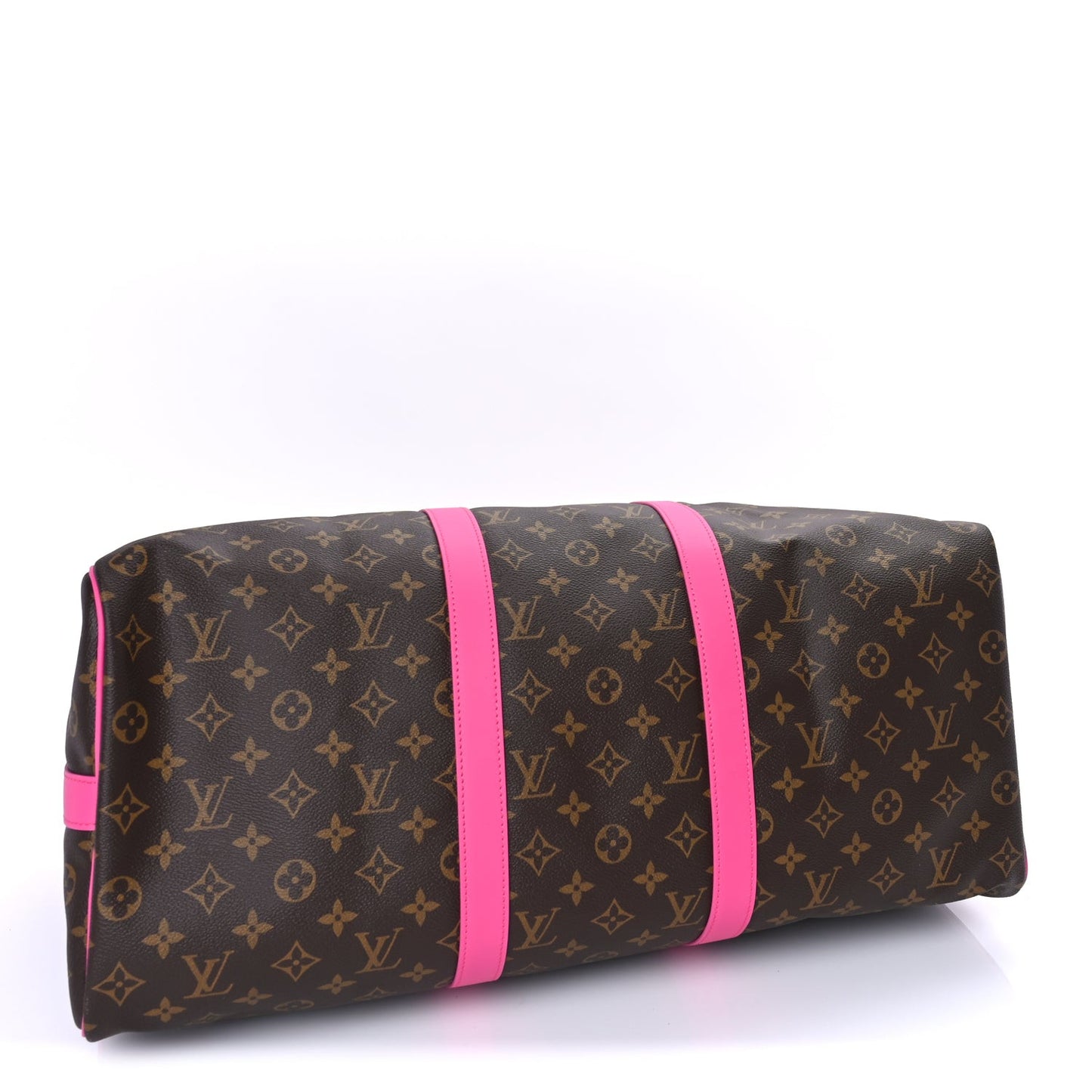 Monogram Macassar Keepall Bandouliere 50 Fuchsia