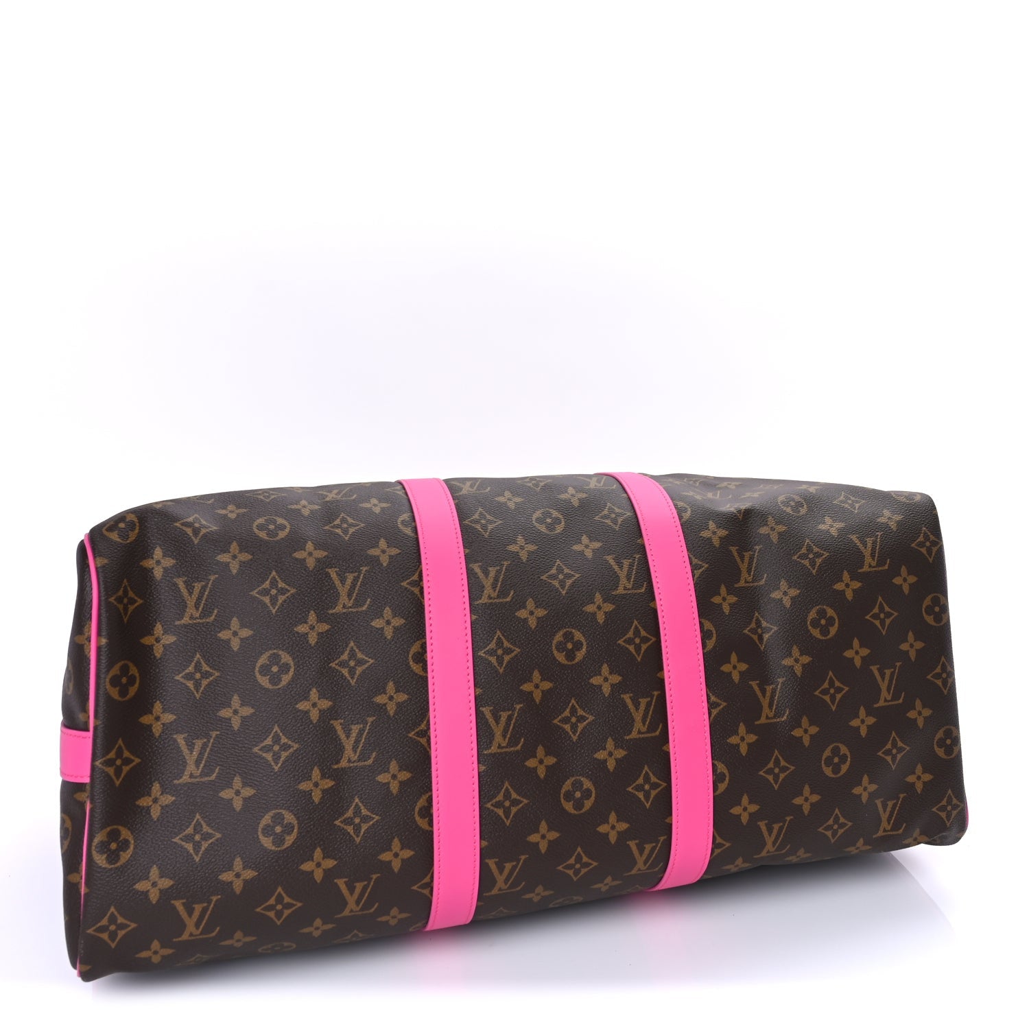 Louis Vuitton Monogram Macassar Keepall Bandouliere 50 Fuchsia 3 of 8