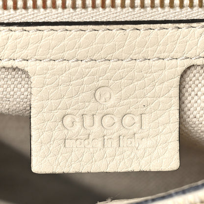 Gucci Pebbled Calfskin Medium Bamboo Shopper Tote Off White 7 of 13