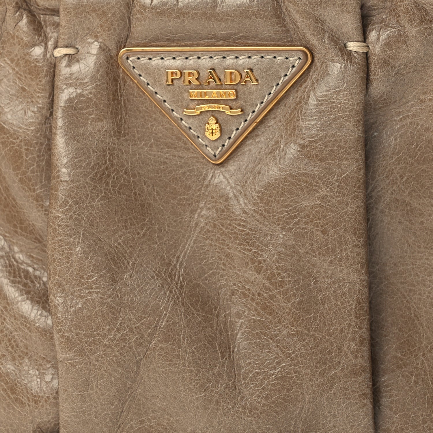 Prada Vitello Shine Mordore Wristlet Clutch Giunco 8 of 8