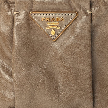 Prada Vitello Shine Mordore Wristlet Clutch Giunco 8 of 8