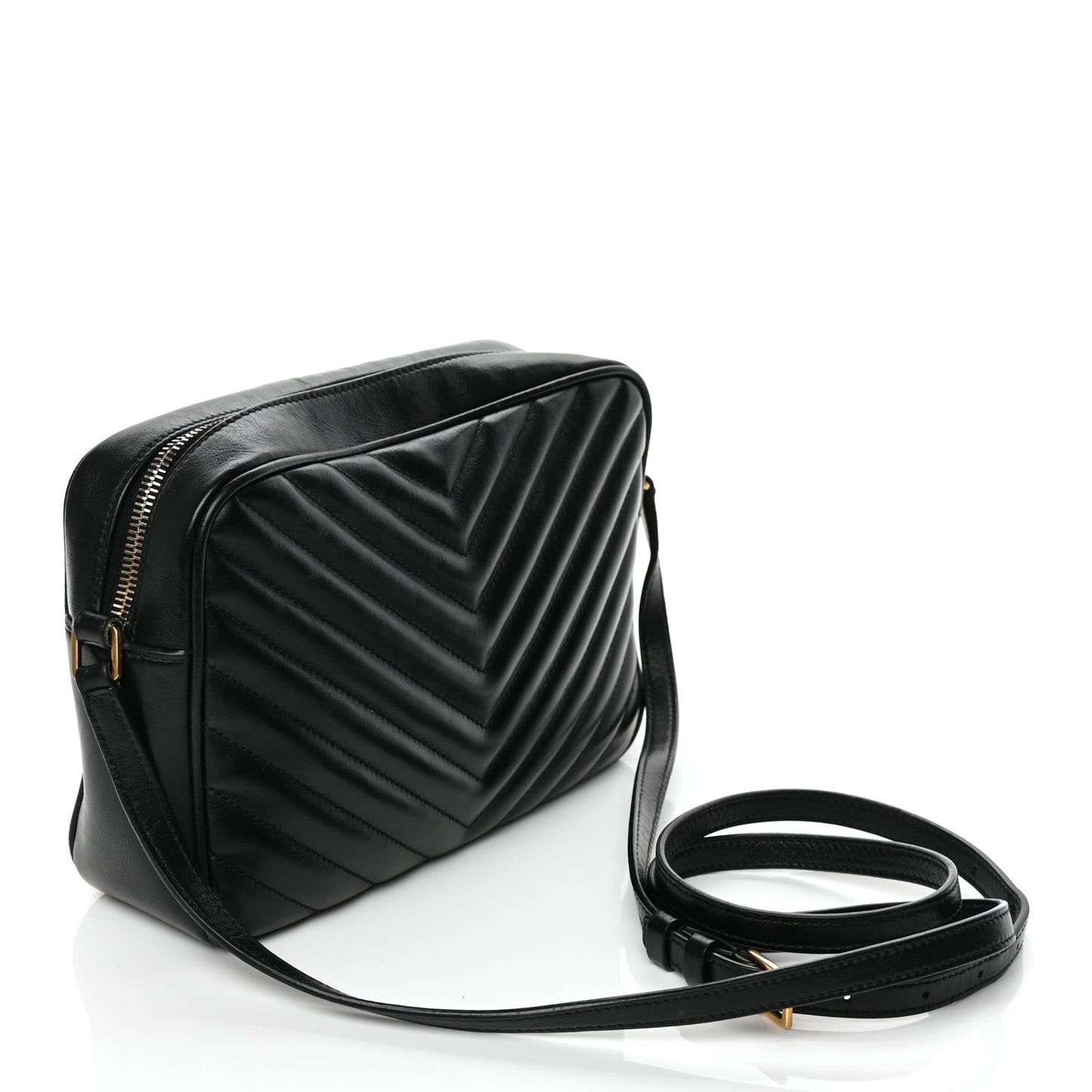 Calfskin Matelasse Monogram Lou Camera Bag Black