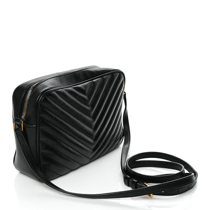Saint Laurent Calfskin Matelasse Monogram Lou Camera Bag Black 2 of 9