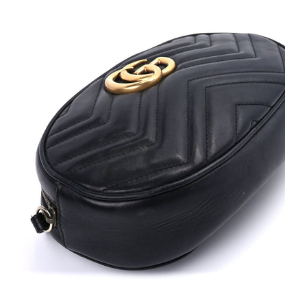Gucci Calfskin Matelasse GG Marmont Belt Bag 95 38 Black 8 of 8