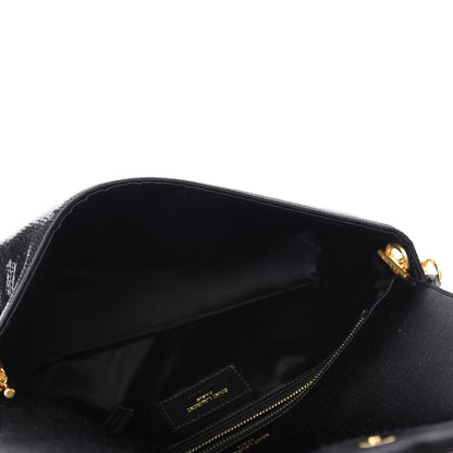 Saint Laurent Sequin Satin Monogram Tassel Kate 99 Black 5 of 11