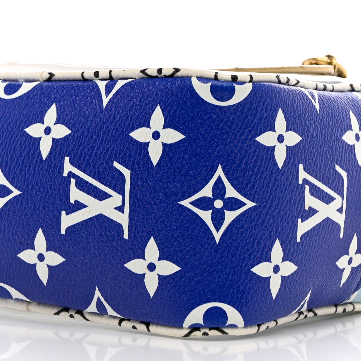 Monogram Giant Hawaii Beach Pouch Blue