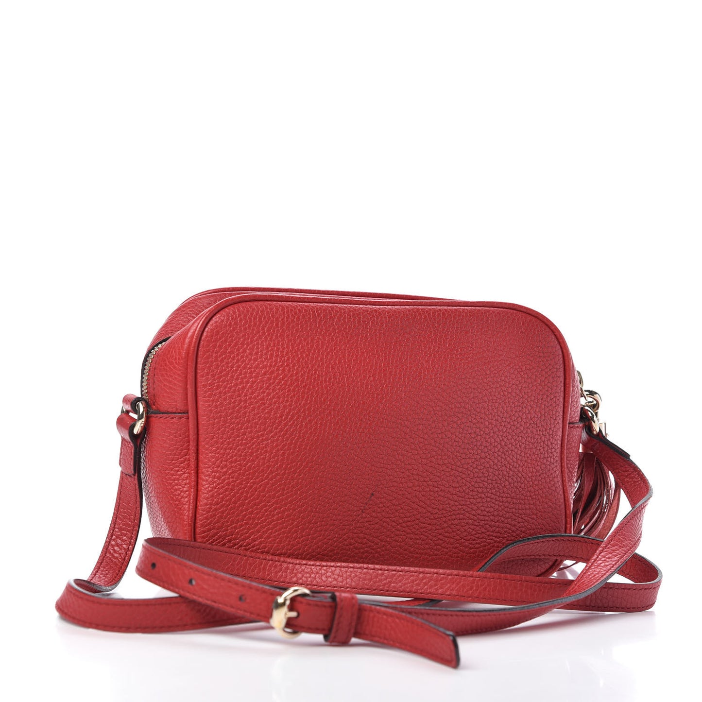 Pebbled Calfskin Small Soho Disco Bag Tabasco Red