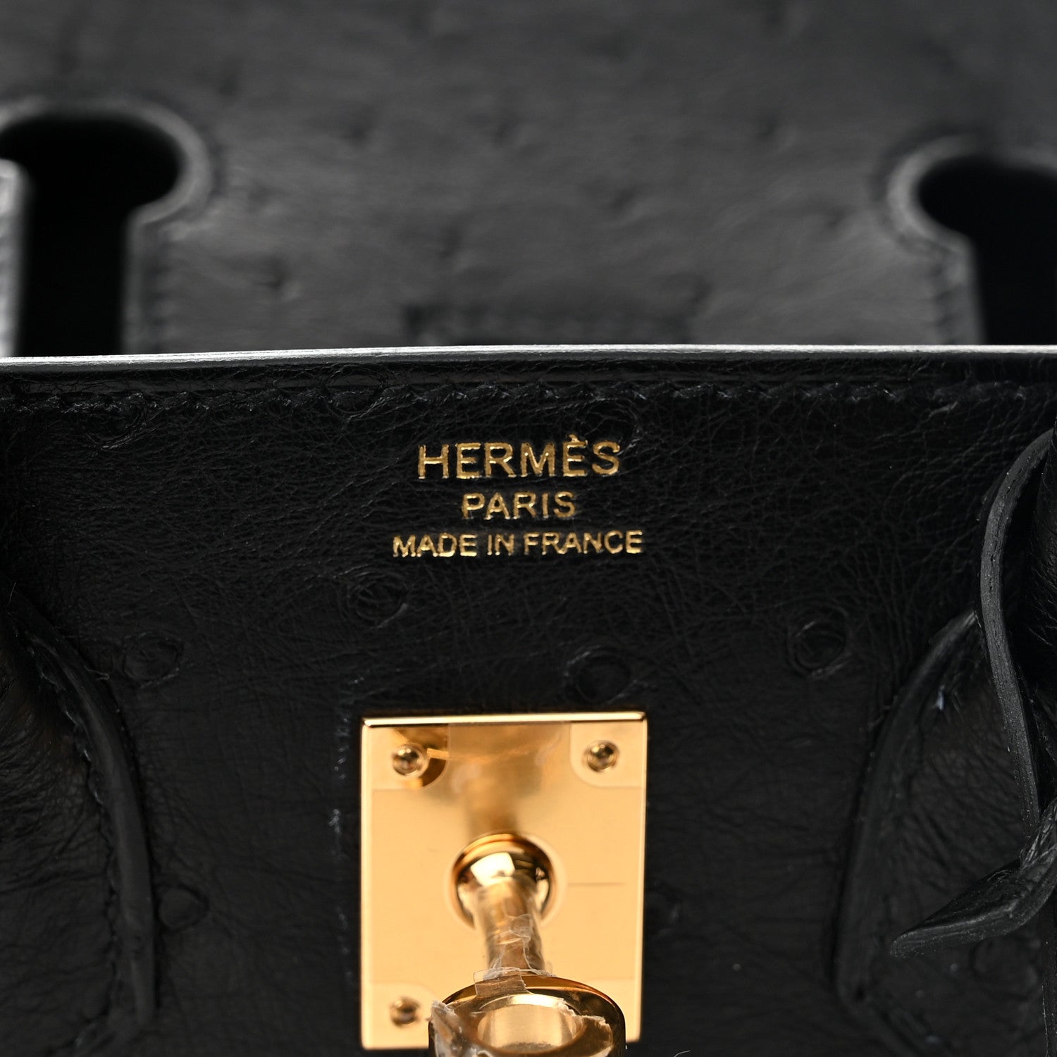 Hermes Ostrich Birkin 25 Black 6 of 14