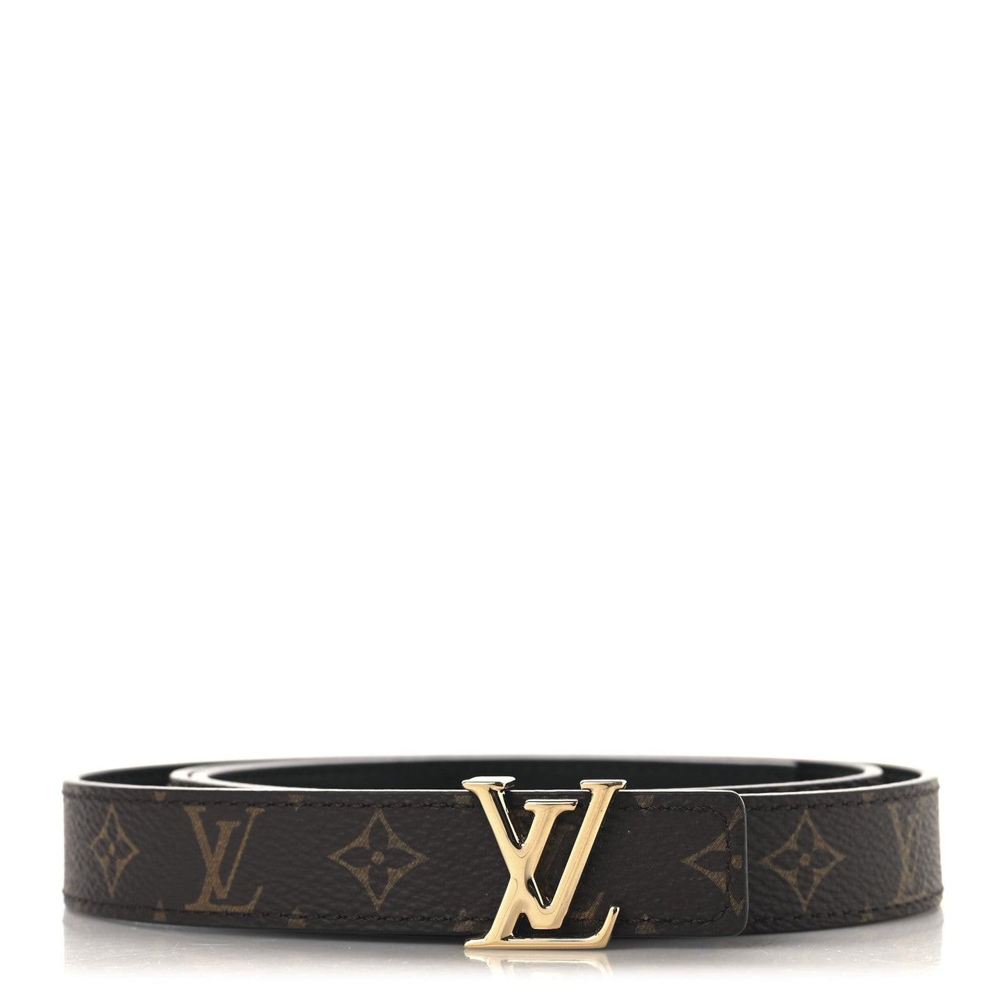 Calfskin Monogram 20mm LV Iconic Reversible Belt Black