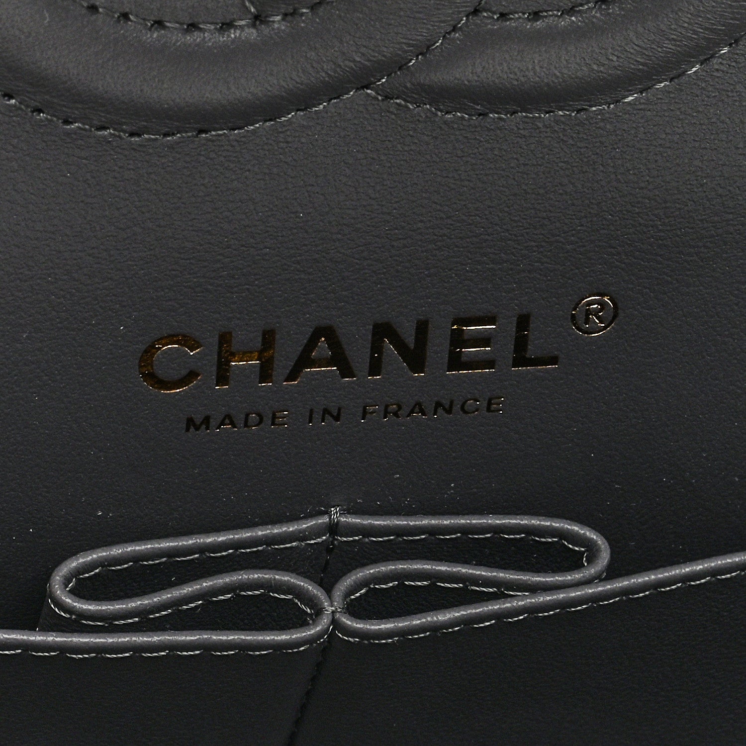 Chanel Caviar Quilted Medium Double Flap Dark Grey 6 of 9