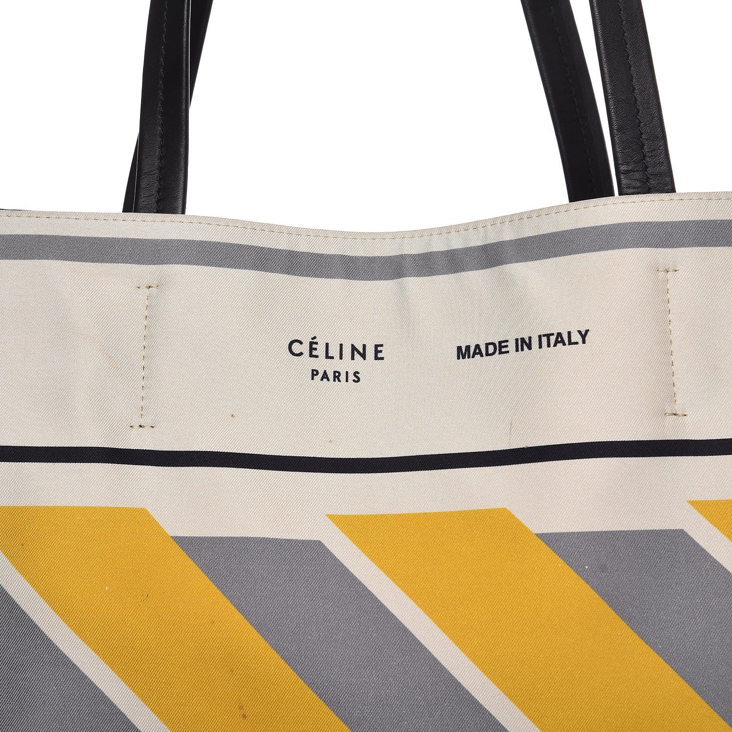 Celine Canvas Calfskin Medium Horizontal Cabas Phantom Amber 7 of 13